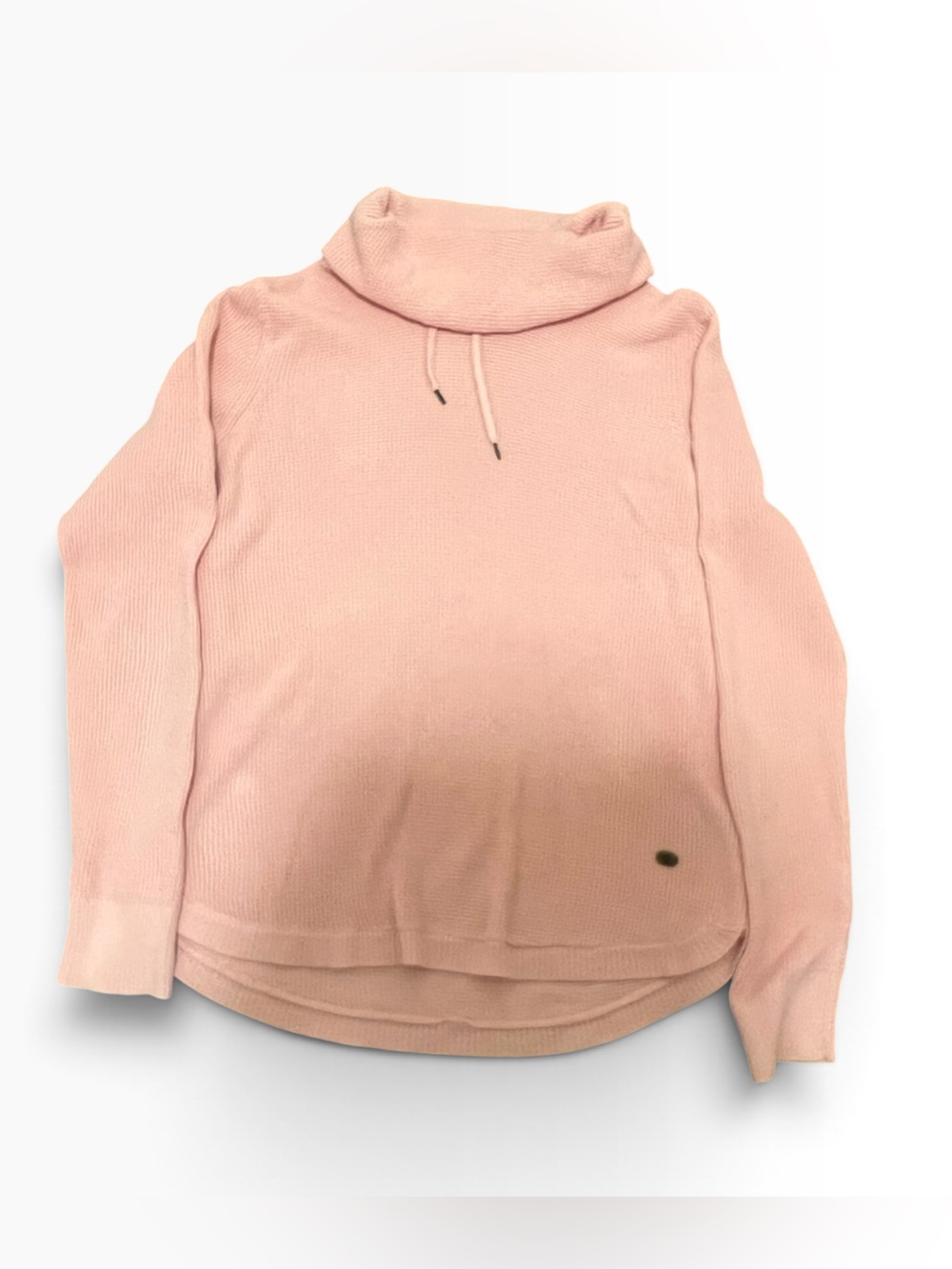 LAUREN Ralph Lauren 100% Cotton Ribbed Turtleneck Sweater Light Pink M